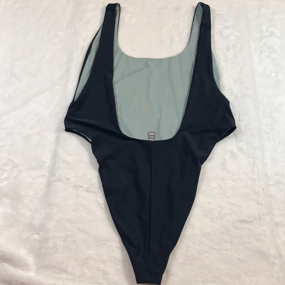 NWOT AERIE super scoop one piece swim navy reverse - Picture 6 of 8